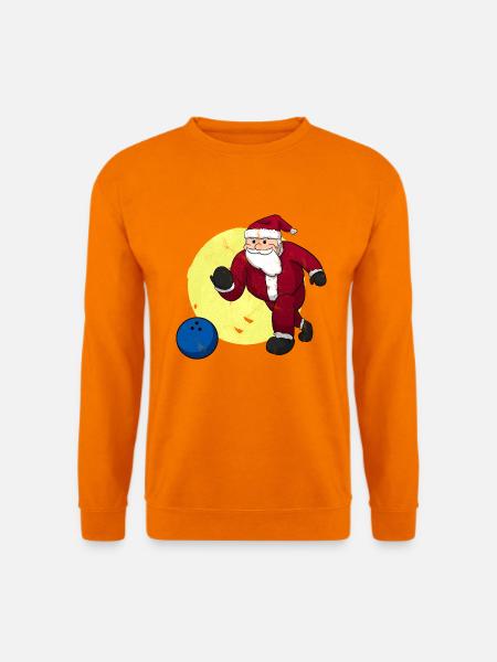 Bowling Weihnachtsmann Bowler Weihnachten - Unisex Pullover - Orange