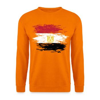 Ägypten Flagge used - Unisex Pullover - Orange - Vorne