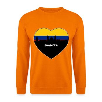 Bogota Kolumbien Flagge Skyline Reise Souvenir - Unisex Pullover - Orange - Vorne