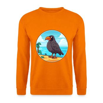 Krähe Aquarell Cartoon Kawaii Clipart Tier - Unisex Pullover - Orange - Vorne
