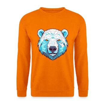 Eisbär Bunte Aquarell-Karikatur Kawaii Anim - Unisex Pullover - Orange - Vorne