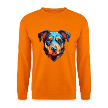 Portugiesische Rinderhundrasse buntes Aquarell - Unisex Pullover - Orange - Vorne