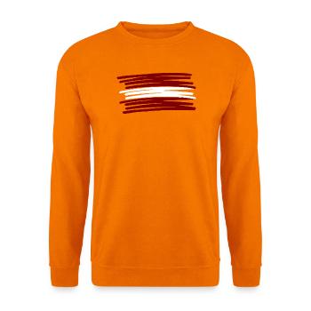 Lettland Latvia Flag Flagge painted gemalt - Unisex Pullover - Orange - Vorne