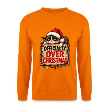 Offiziell Über Weihnachten Katzenzeichen - Unisex Pullover - Orange - Vorne