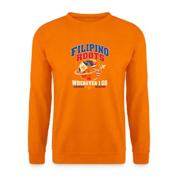Philippinisches Blut Amerikanische Wurzeln - Unisex Pullover - Orange - Vorne
