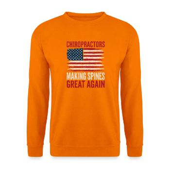 Chiropraktiker machen Wirbelsäulen wieder großartig – Chiropraktiker - Unisex Pullover - Orange - Vorne