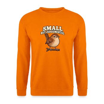Urteilender Zaunkönig - Unisex Pullover - Orange - Vorne