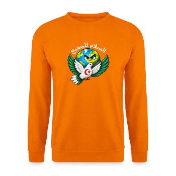 Frieden für alle – Algerien - Unisex Pullover - Orange - Vorne