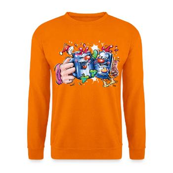 Weihnachtsmarkt - Unisex Pullover - Orange - Vorne