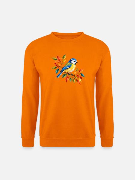 Blaumeise im bunten Herbst - Unisex Pullover - Orange