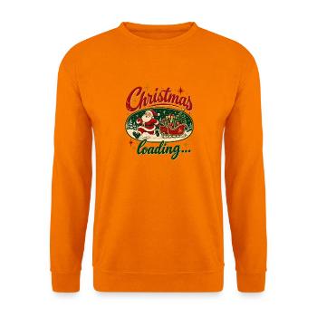 Christmas Loading Funny Santa Holiday Gaming Style - Unisex Pullover - Orange - Vorne