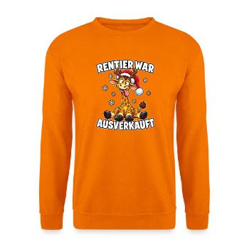 Rentier war ausverkauft Giraffe - Unisex Pullover - Orange - Vorne
