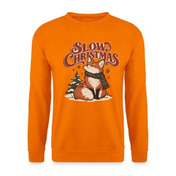 Slow Christmas – Fuchs und gemütliche Weihnachten - Unisex Pullover - Orange - Vorne