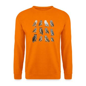 Eulen der Welt - Unisex Pullover - Orange - Vorne