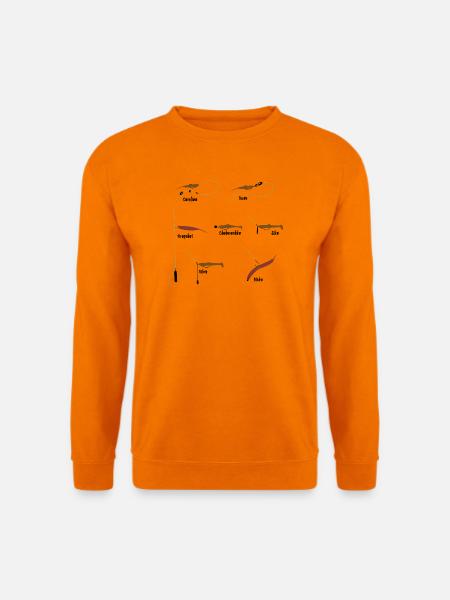 Finesse Rigs, japanische Angelmethoden - Unisex Pullover - Orange