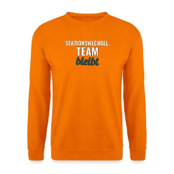 Abschiedsgeschenk fürs Pflegeteam beim Wechsel - Unisex Pullover - Orange - Vorne