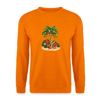 Weihnachten unter den Palmen – tropische Weihnachtsgeschenke - Unisex Pullover - Orange - Vorne