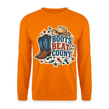 BOOTS BEAT COUNT - Unisex Pullover - Orange - Vorne