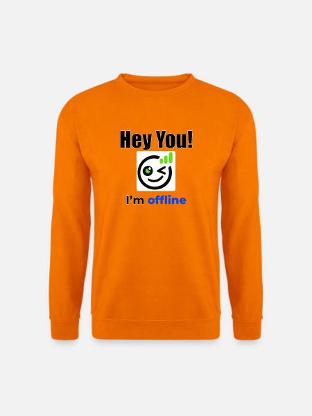 Hey du, ich bin offline, Icon Tee - Unisex Pullover - Orange