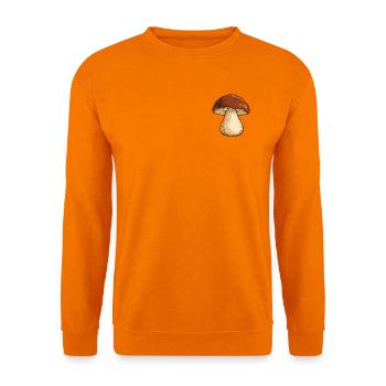 Vintage Steinpilz – Schlichtes Waldmotiv - Unisex Pullover - Orange - Vorne