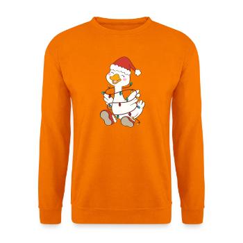 Süße Weihnachtsgans - Unisex Pullover - Orange - Vorne