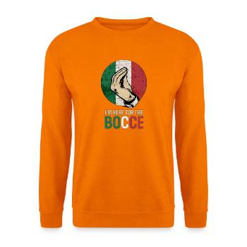 Italienischer Boccia: stilisierter Gruß - Unisex Pullover - Orange - Vorne
