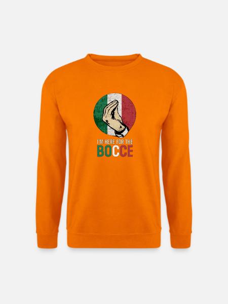 Italienischer Boccia: stilisierter Gruß - Unisex Pullover - Orange