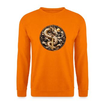 Goldener Drachenklingentraum - Unisex Pullover - Orange - Vorne