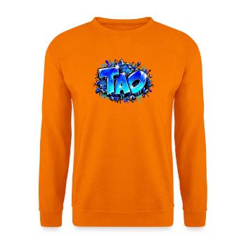 TAO explodiert in Graffiti! Epischer Straßenkünstlername - Unisex Pullover - Orange - Vorne