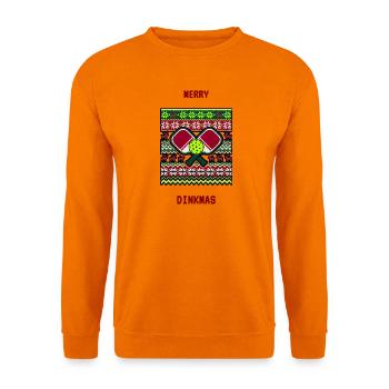 Herz Golf im Winterstrick-Muster - Unisex Pullover - Orange - Vorne