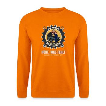 Kfz-Meister – Mechaniker Werkstatt Meisterbrief - Unisex Pullover - Orange - Vorne