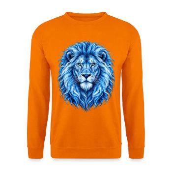 Löwe blaue Löwen aus Afrika König der Tiere - Unisex Pullover - Orange - Vorne