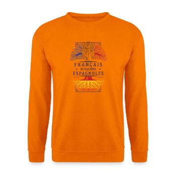 French Spanish Roots T-Shirt Geschenk H... - Unisex Pullover - Orange - Vorne