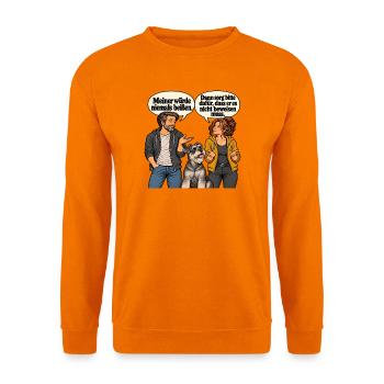 Salz-und-Pfeffer-Schnauzer_im_Gesprach - Unisex Pullover - Orange - Vorne