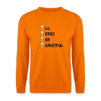 ALL BEERS ARE BEAUTIFUL BIER JGS ACAB ABAB SPRUCH - Unisex Pullover - Orange - Vorne
