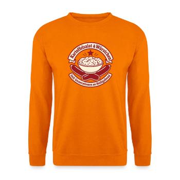 Kartoffelsalat Würstchen Heiligabend Tradition - Unisex Pullover - Orange - Vorne