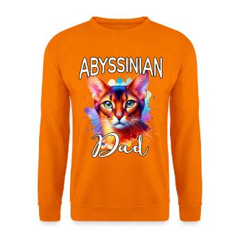 Abessinierkatze Papa - Unisex Pullover - Orange - Vorne
