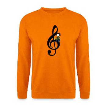 Horn Life – Waldhorn-T-Shirt mit Violinschlüssel - Unisex Pullover - Orange - Vorne