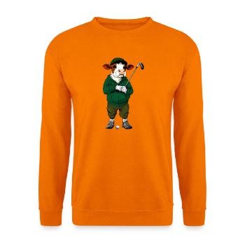 Golf Kuh - Unisex Pullover - Orange - Vorne