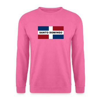 Ville de Saint-Domingue en République dominicaine Drapeau - Sweat-shirt Unisexe - rose - Devant