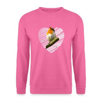 Rotkehlchen süß lieblich - Unisex Pullover - Pink - Vorne