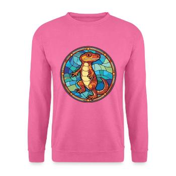 Bunte Aquarell-Tierillustration des Salamanders - Unisex Pullover - Pink - Vorne