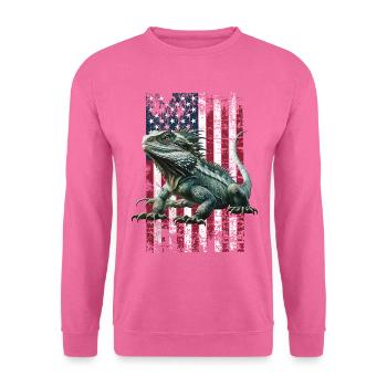 Echse Lizard US - Unisex Pullover - Pink - Vorne