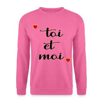 Du und ich, Liebe - Unisex Pullover - Pink - Vorne