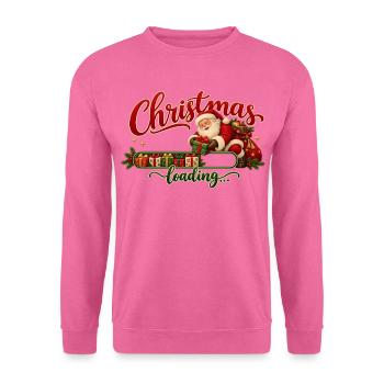 Christmas Loading Weihnachtsmann Advent Vorfreude - Unisex Pullover - Pink - Vorne