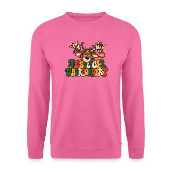 Festlich überfordert Rentier Weihnachtsstress - Unisex Pullover - Pink - Vorne