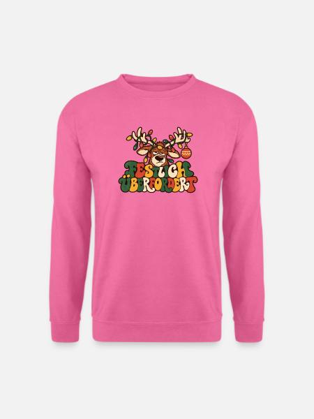 Festlich Rentier mit Lichterkette - Unisex Pullover - Pink