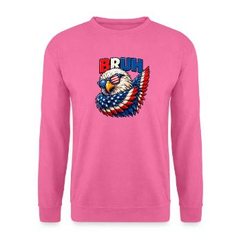 American Flag Bruh Dabbing Eagle Men Boys - Unisex Pullover - Pink - Vorne