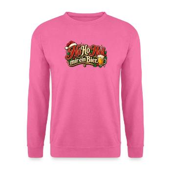 Ho Ho Hol mir ein Bier – Lustiges Weihnachtsmotiv - Unisex Pullover - Pink - Vorne