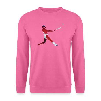 Baseball Geschenk Schlagmann USA Baseballspieler - Unisex Pullover - Pink - Vorne